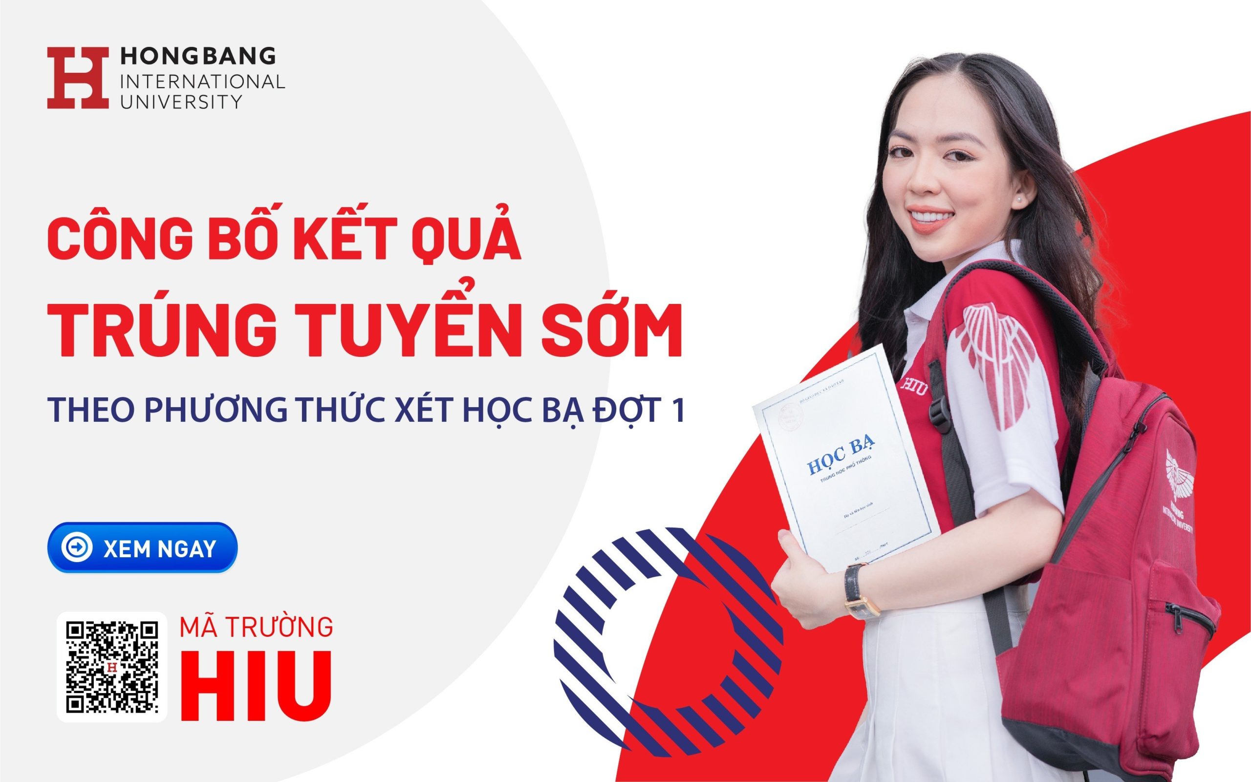 HIU công bố kết quả trúng tuyển sớm đối với phương thức xét tuyển học bạ đợt 1, năm 2023