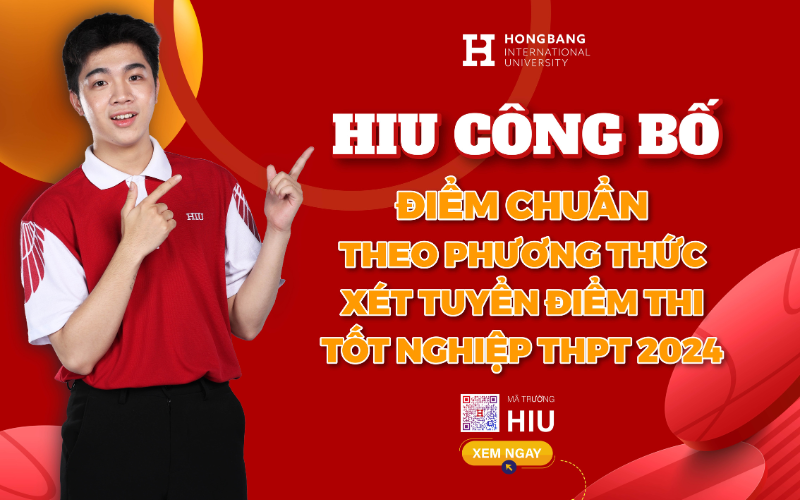 HIU công bố điểm chuẩn Đại học chính quy năm 2024 theo phương thức xét tuyển điểm thi tốt nghiệp THPT 2024