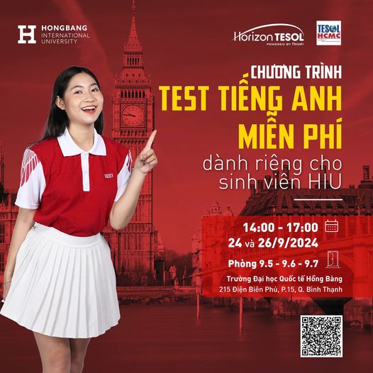 CHƯƠNG TRÌNH TEST TIẾNG ANH MIỄN PHÍ DÀNH RIÊNG CHO SINH VIÊN HIU