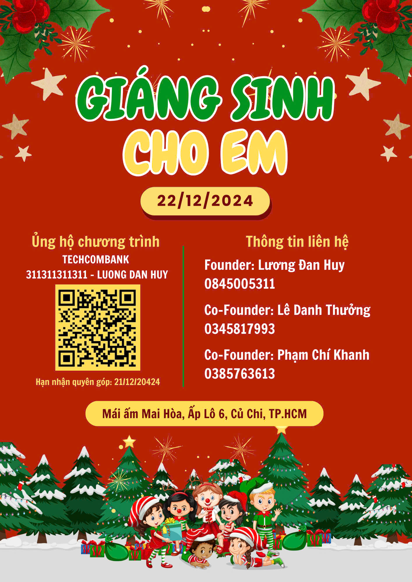 🎄 Thông báo chương trình thiện nguyện “Giáng sinh cho em” 🎄