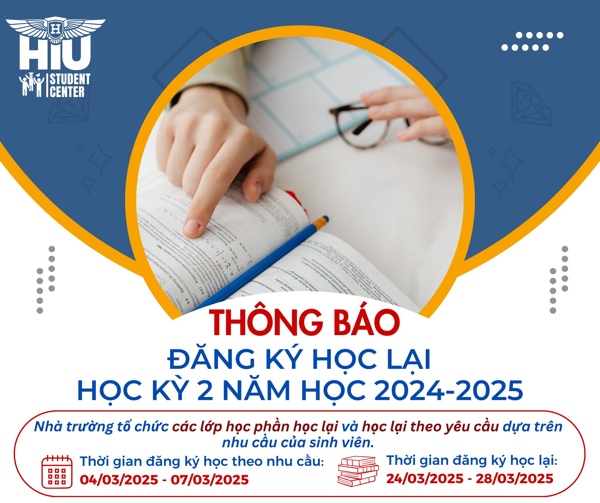 THÔNG BÁO – VỀ VIỆC ĐĂNG KÝ HỌC LẠI HỌC KỲ 2 NĂM HỌC 2024 – 2025