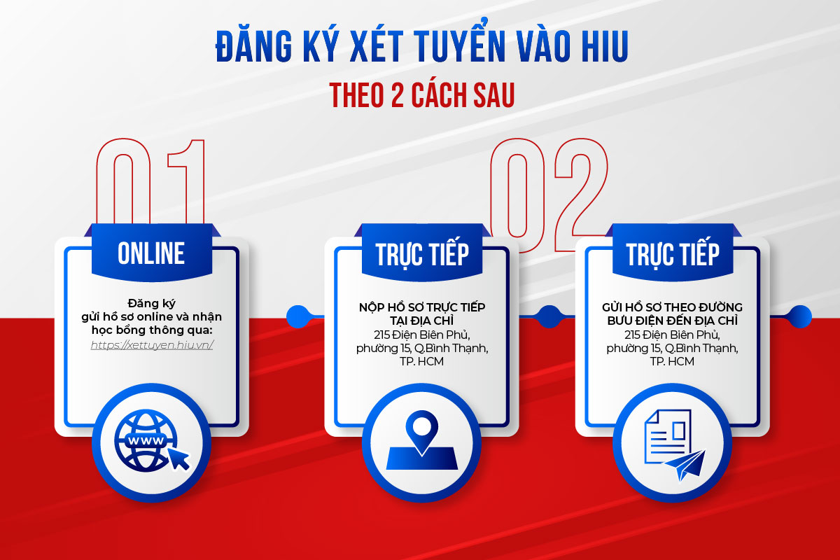 cách thức đăng ký xét tuyển đại học vào hiu
