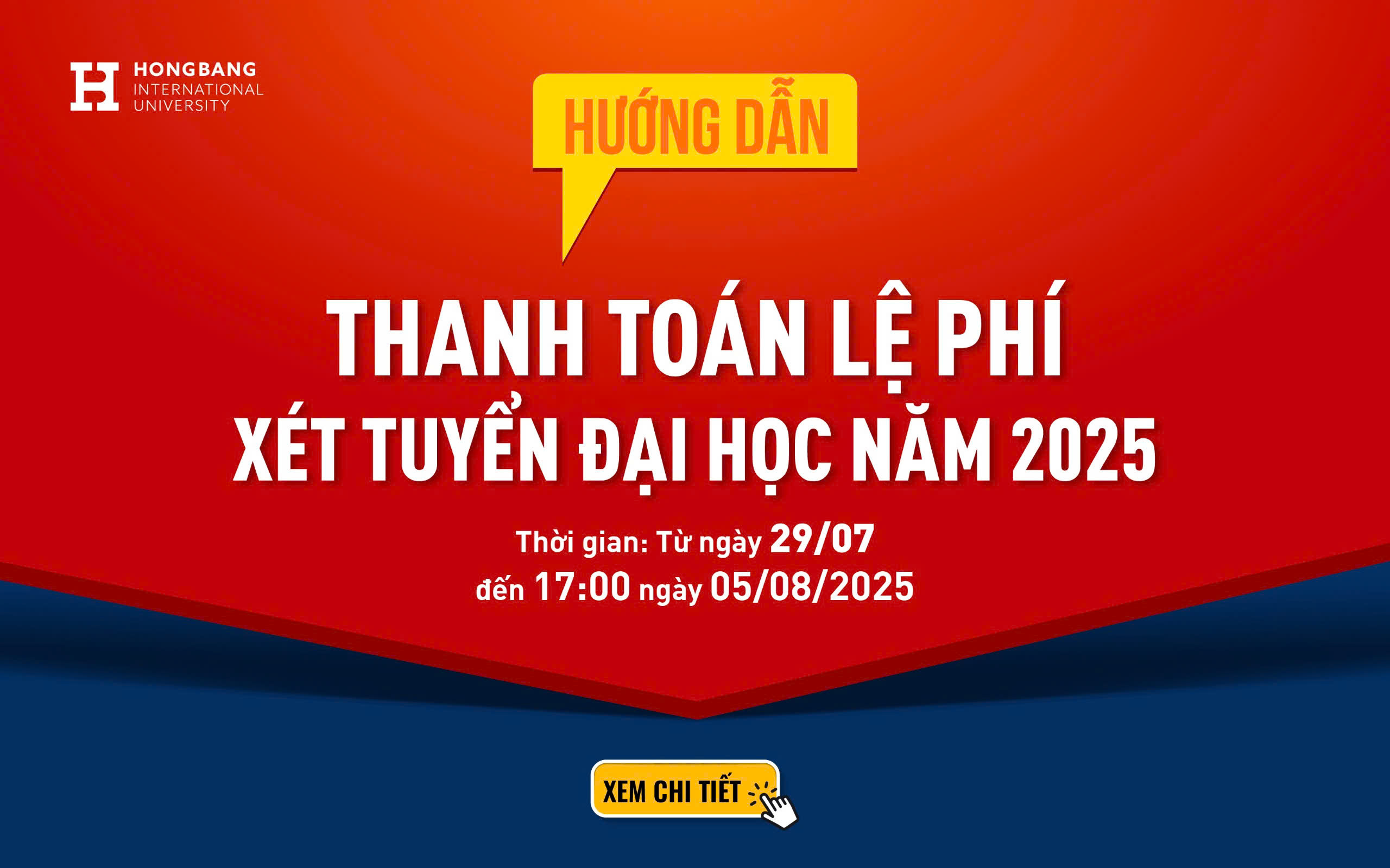 Hướng dẫn thí sinh thanh toán lệ phí xét tuyển đại học năm 2025