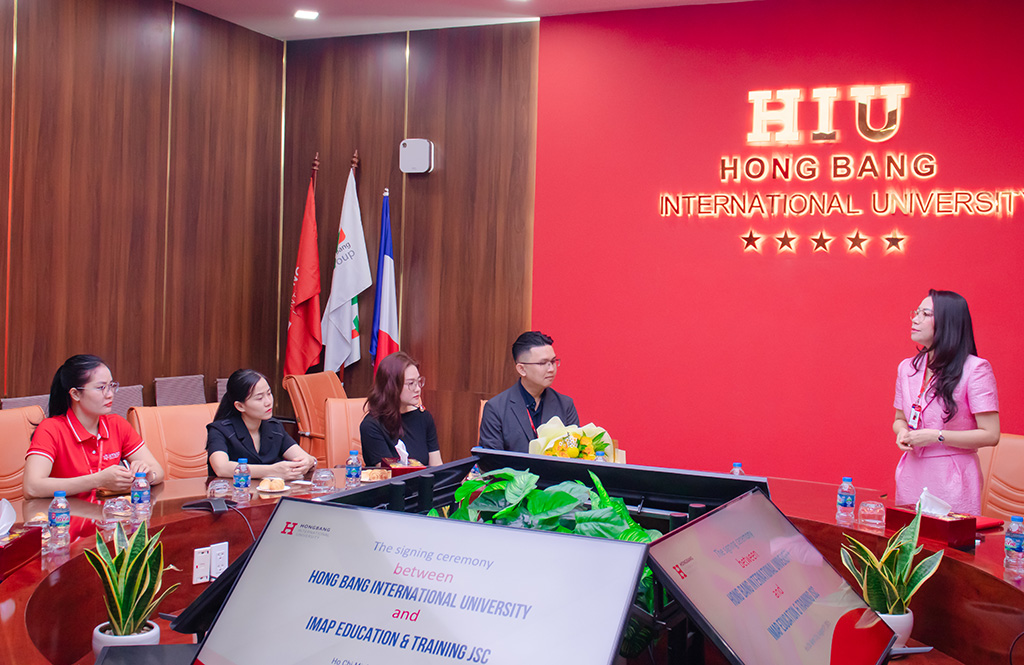 ThS.NCS. Trần Thúy Trâm Quyên phát biểu tại buổi lễ ký kết