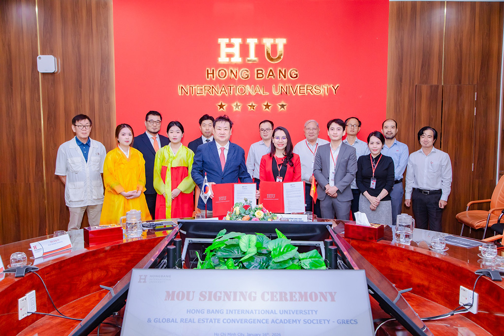 Đại diện HIU và GRECS  ký kết Biên bản ghi nhớ hợp tác MOU ngày 16/01/2026