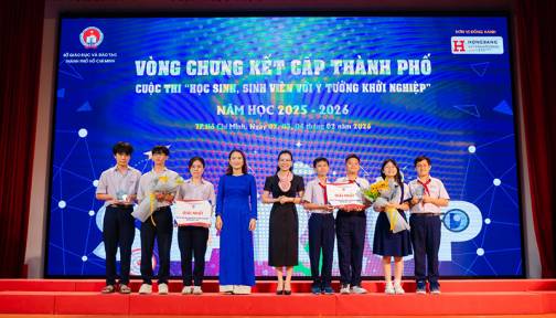 Trao giải Cuộc thi “Học sinh, sinh viên với ý tưởng khởi nghiệp” năm học 2025-2026