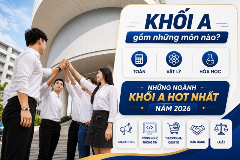 Khối A gồm những môn nào? Những ngành khối A hot nhất năm 2026