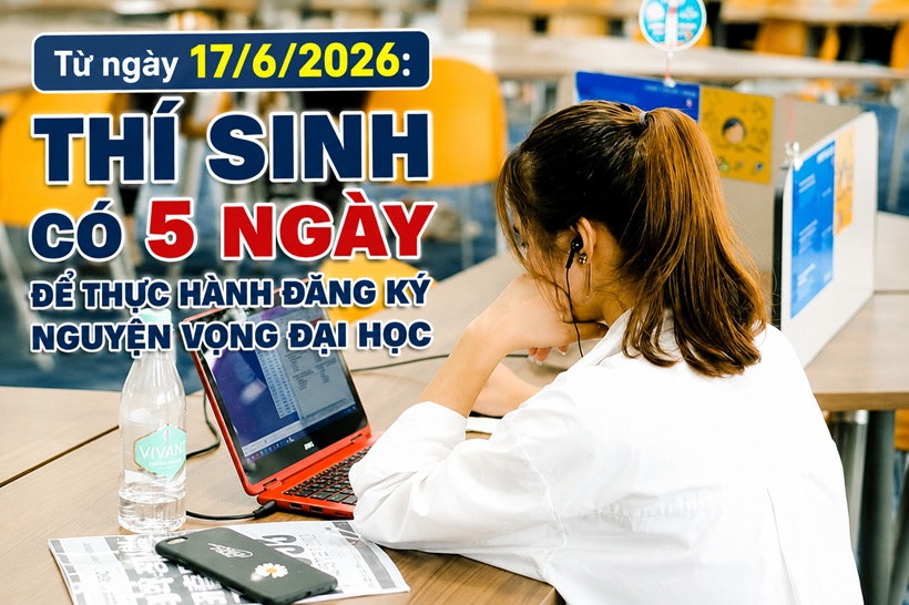 Từ ngày 17/6/2026: Thí sinh có 5 ngày để thực hành đăng ký nguyện vọng