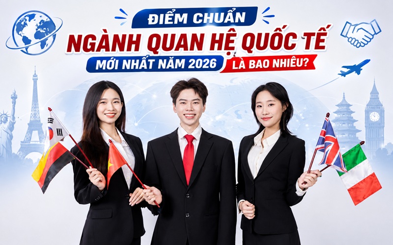 Điểm chuẩn ngành quan hệ quốc tế mới nhất năm 2026 là bao nhiêu?